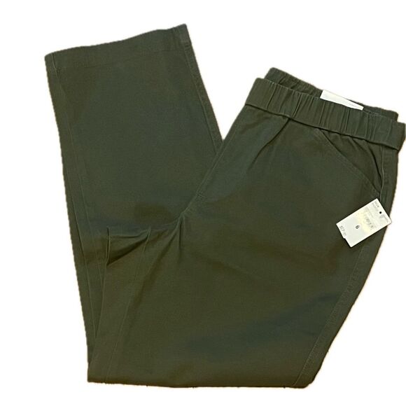 Lands’ End Mid Rise Chino Crop Pant Green Size 6 - Picture 3 of 7